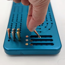Load image into Gallery viewer, Blue Deluxe Aluminum Cribbage Board
