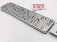Load image into Gallery viewer, Blue Deluxe Aluminum Cribbage Board
